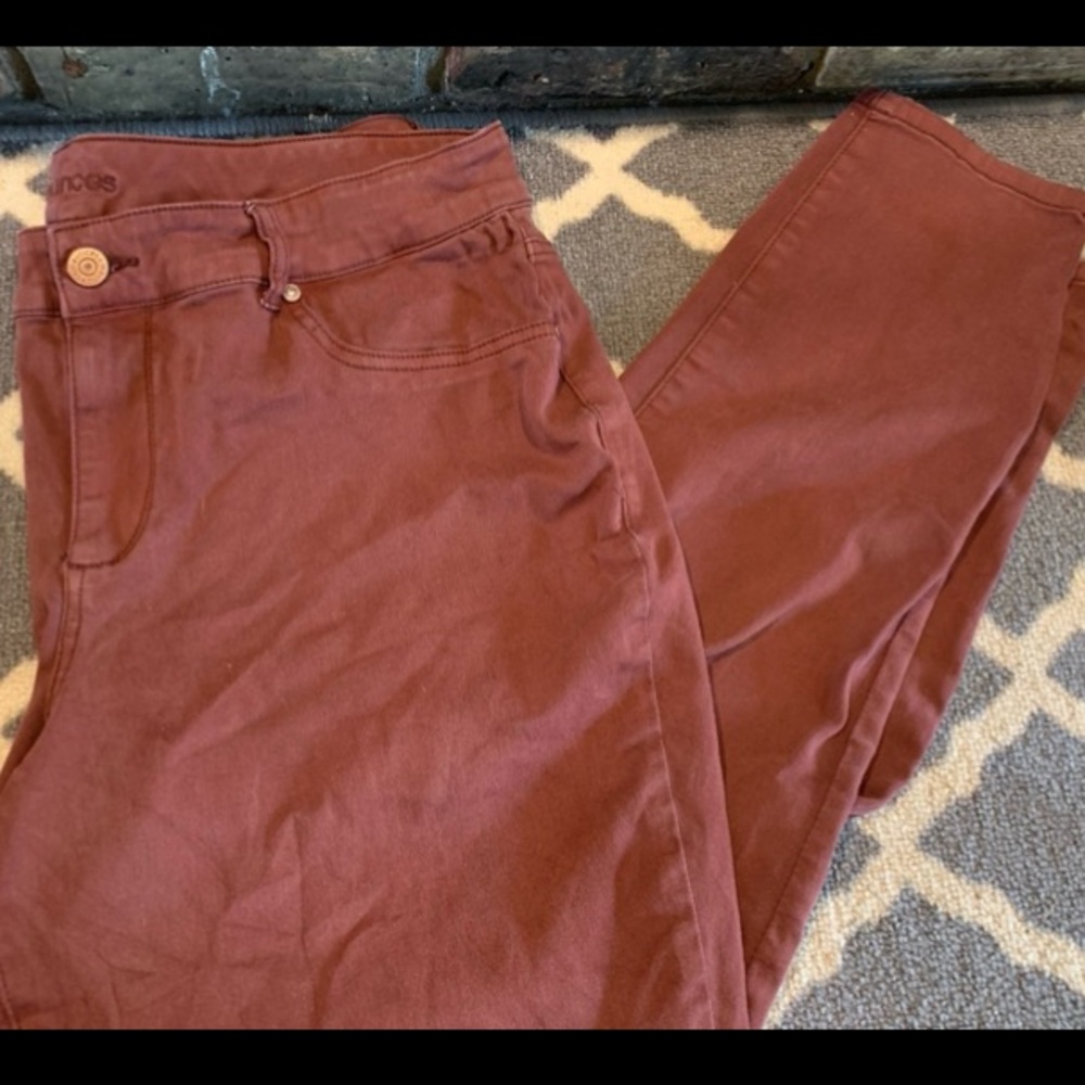 Women's Rust Color Slim Jeggings
